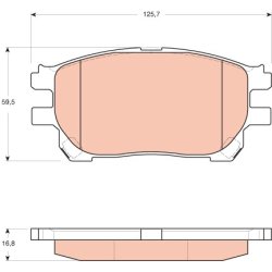 Brake Pad Set TRW GDB3414 OE Ref 04465-28490