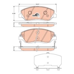Brake Pad Set TRW GDB3418 OE Ref 4813036B00