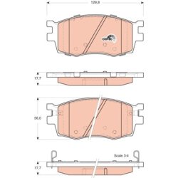 Brake Pad Set TRW GDB3420 OE Ref 58101-1GE00