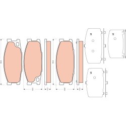 Brake Pad Set TRW GDB3423 OE Ref MC894589
