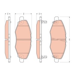 Brake Pad Set TRW GDB3427 OE Ref 04465-0K310