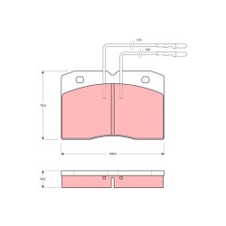 Brake Pad Set TRW GDB343 OE Ref 7566700