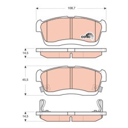 Brake Pad Set TRW GDB3430 OE Ref 04465-B2051
