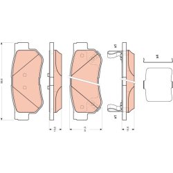 Brake Pad Set TRW GDB3432 OE Ref 58302-1CA00