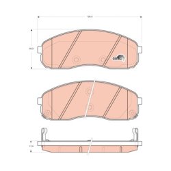Plaquettes de frein TRW GDB3433 pour KIA CARNIVAL OE 0K56B3323Z
