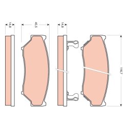 Brake Pad Set TRW GDB3436 OE Ref 55200-65J10