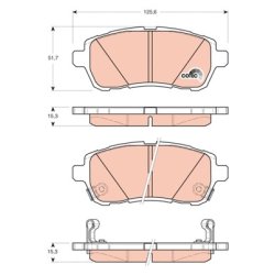 Brake Pad Set TRW GDB3437 OE Ref 04465-B1190