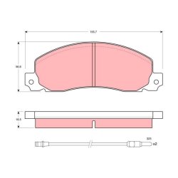 Brake Pad Set TRW GDB344 OE Ref 4403273