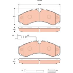Brake Pad Set TRW GDB3440 OE Ref D4060-MB40A-