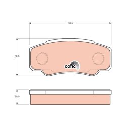 Brake Pad Set TRW GDB3441 OE Ref 50 01 868 608