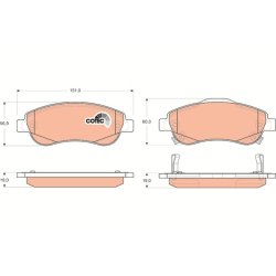 Brake Pad Set TRW GDB3445 OE Ref 45022-SWW-G00