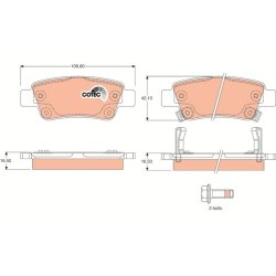 Jeu de plaquettes de frein TRW GDB3446 pour HONDA CR-V OE 43022-SWW-G00
