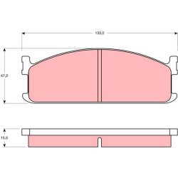 Jeu de plaquettes de frein TRW GDB345 pour BEDFORD, HOLDEN, ISUZU, VAUXHALL