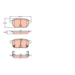 Brake Pad Set TRW GDB3454 OE Ref 04466-47100