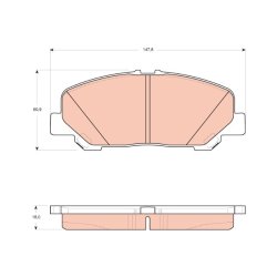 Brake Pad Set TRW GDB3455 OE Ref PV565H