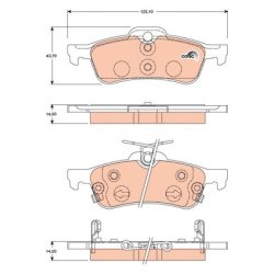 Brake Pad Set TRW GDB3458 OE Ref 04466-0D010-000