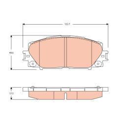 Brake Pad Set TRW GDB3459 OE Ref 04465-52260