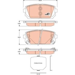 Brake Pad Set TRW GDB3462 OE Ref 58302-1DA00