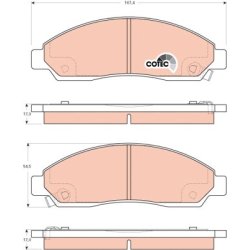 Plaquettes de frein TRW GDB3466 pour CHEVROLET, HOLDEN, ISUZU, MITSUBISHI