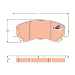 Brake Pad Set TRW GDB3467 OE Ref D1080-JE00A