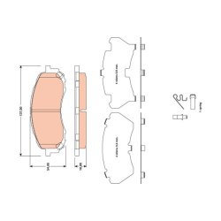Brake Pad Set TRW GDB3469 OE Ref 26296AE200