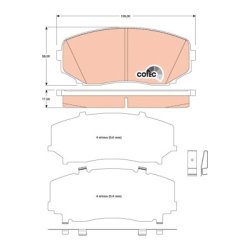 Brake Pad Set TRW GDB3471 OE Ref EHY53328ZA