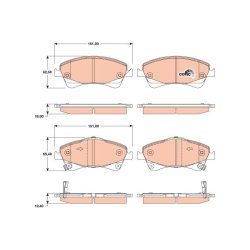 Brake Pad Set TRW GDB3479 OE Ref 04465-0F010