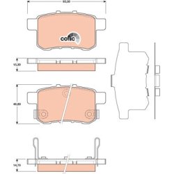 Brake Pad Set TRW GDB3482 OE Ref 43022-TA0-A70