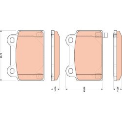 Brake Pad Set TRW GDB3488 OE Ref 4605A695