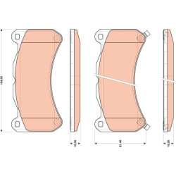 Brake Pad Set TRW GDB3489 OE Ref 04465-0W120
