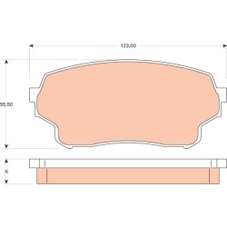 Brake Pad Set TRW GDB3490 OE Ref 55200-50J01