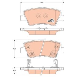Brake Pad Set TRW GDB3494 OE Ref 48413370B0