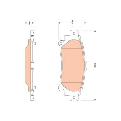 Brake Pad Set TRW GDB3497 OE Ref 04466-47070