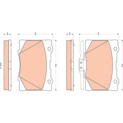 Jeu de plaquettes de frein TRW GDB3498 pour HONDA LEGEND OE 45022-SJA-E00