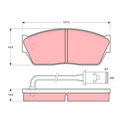 Brake Pad Set TRW GDB350 OE Ref GBP 90310 AF