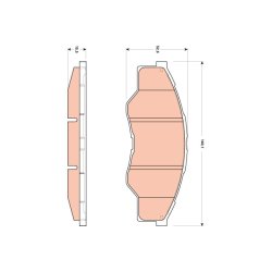 Jeu de plaquettes de frein TRW GDB3500 pour TOYOTA HILUX OE 04465-0K160