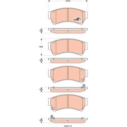 Brake Pad Set TRW GDB3501 OE Ref GPYB3323ZG