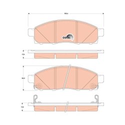 Brake Pad Set TRW GDB3502 OE Ref D1060-JX50B-