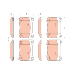 Jeu de plaquettes de frein TRW GDB3504 pour LEXUS IS OE 04466-0W031