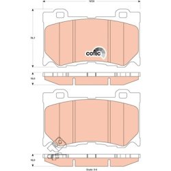 Brake Pad Set TRW GDB3505 OE Ref D1060-JL00E-