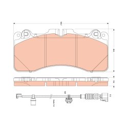 Jeu de plaquettes de frein TRW GDB3506 pour LEXUS LS OE 04465-0W150