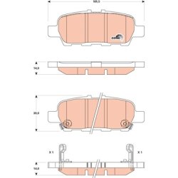 Brake Pad Set TRW GDB3508 OE Ref D4060-4BA0B