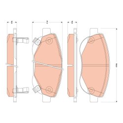 Brake Pad Set TRW GDB3511 OE Ref 04465-05260