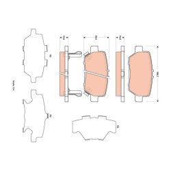 Jeu de plaquettes de frein TRW GDB3512 pour ACURA, HONDA RL, LEGEND OE 43022-SJA-E01