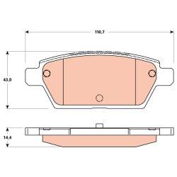 Brake Pad Set TRW GDB3517 OE Ref GPYB2643Z