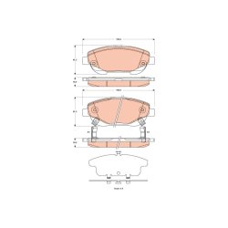 Brake Pad Set TRW GDB3518 OE Ref 04465-05300
