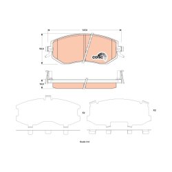 Brake Pad Set TRW GDB3519 OE Ref 26296SC000