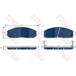 Brake Pad Set TRW GDB3520BTE OE Ref D1M60-CY70B-