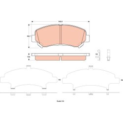 Jeu de plaquettes de frein TRW GDB3521 pour SUZUKI KIZASHI OE 55810-57L50
