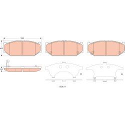 Brake Pad Set TRW GDB3522 OE Ref 55810-57K01